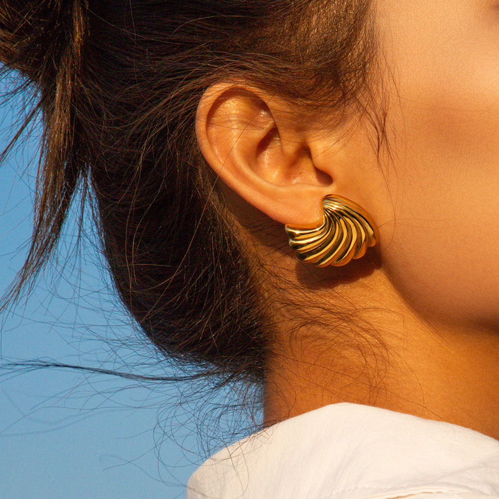 Anais™ | boucles d’oreilles géométriques ondulées
