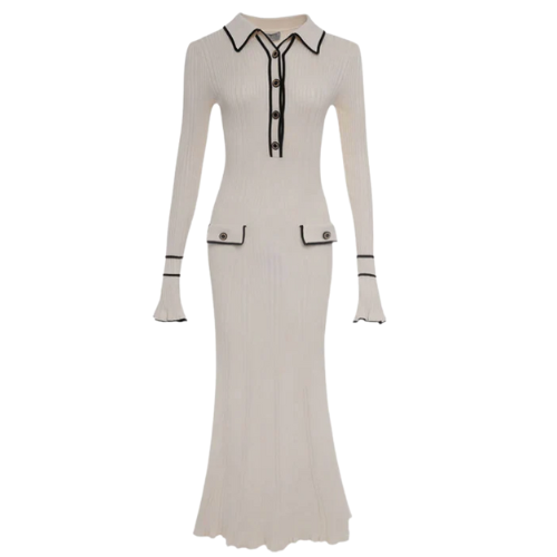 Solène™ | Robe tricotée à manches évasées