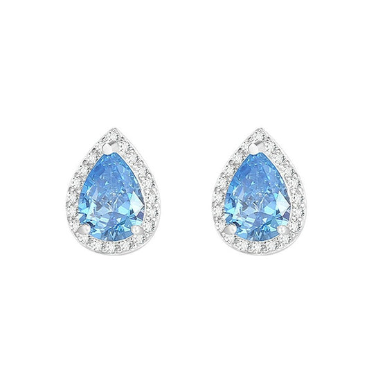 Coralie™ | clous d’oreilles goutte bleu éclatant