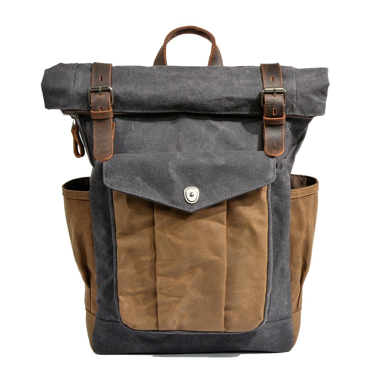 Sac à dos roll-top en toile cirée | MARSEILLE