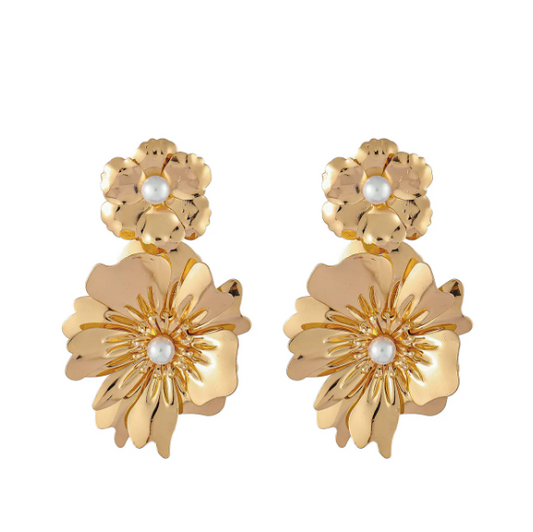 Manon™ | boucles d’oreilles florales perlées