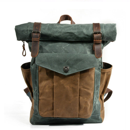 Sac à dos roll-top en toile cirée | MARSEILLE