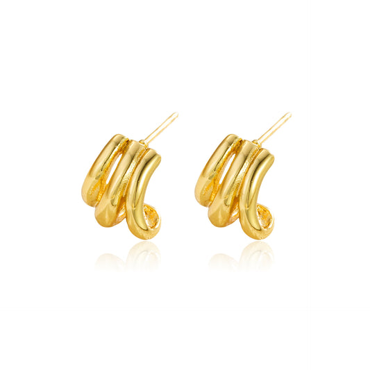 Léonie™ | boucles d’oreilles dorées sculpturales