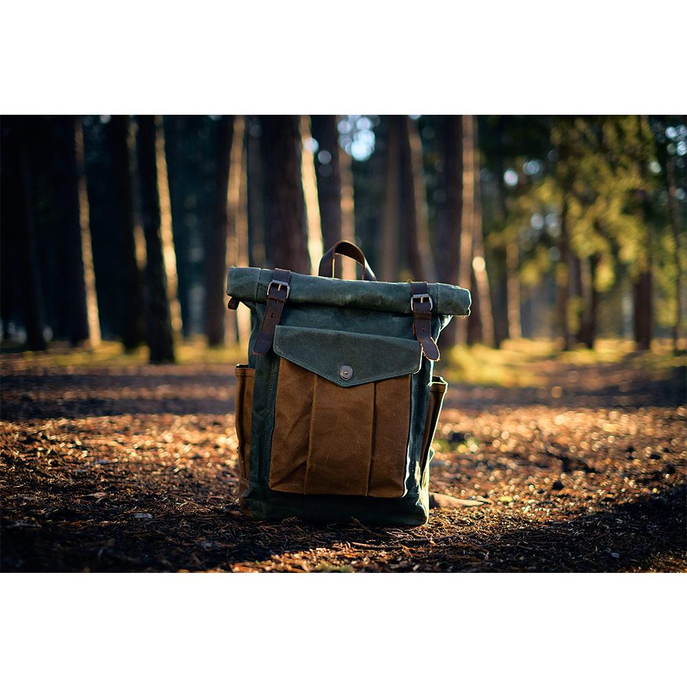 Sac à dos roll-top en toile cirée | MARSEILLE