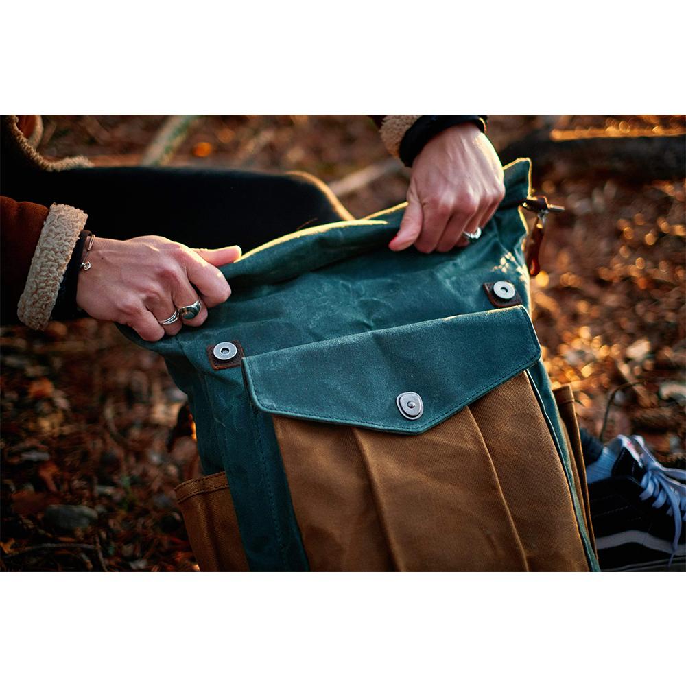 Sac à dos roll-top en toile cirée | MARSEILLE