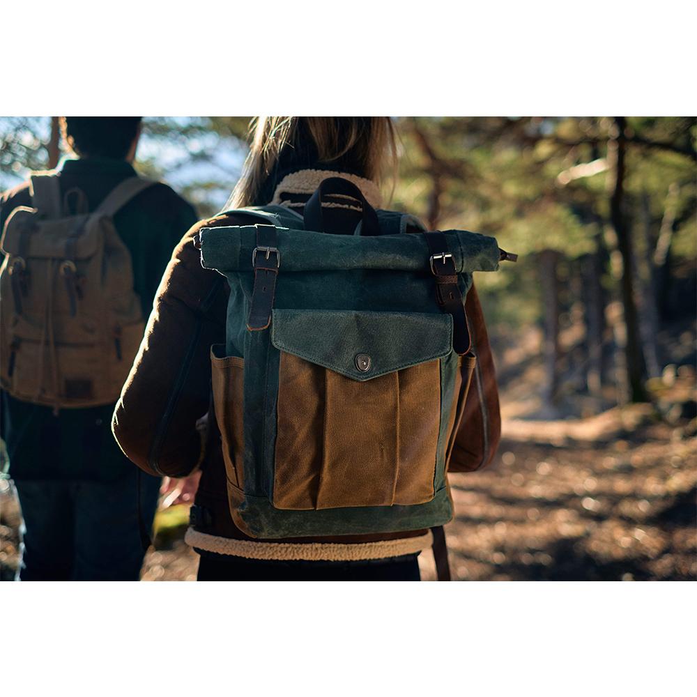 Sac à dos roll-top en toile cirée | MARSEILLE
