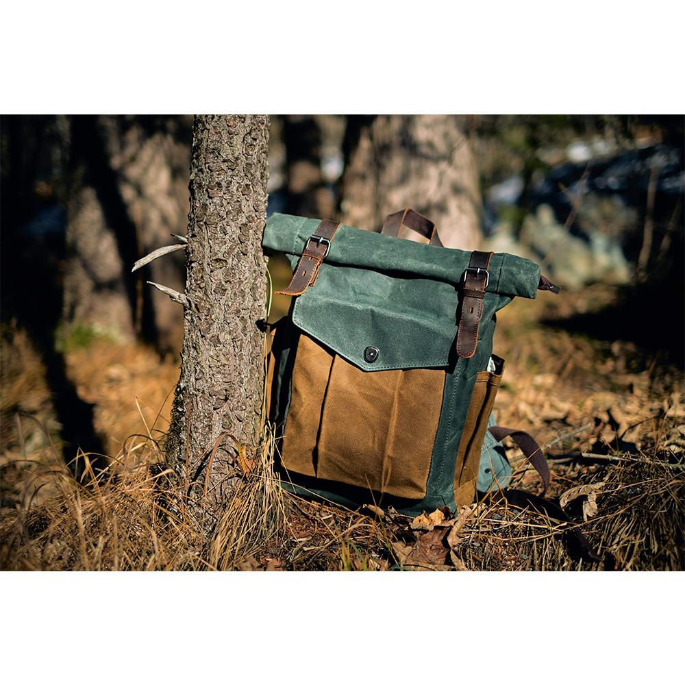 Sac à dos roll-top en toile cirée | MARSEILLE